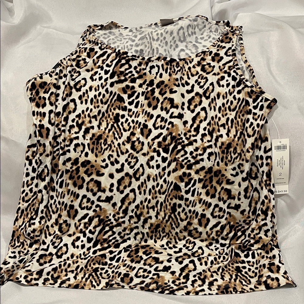 Leopard Print Sleeveless Top